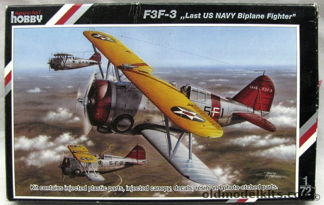 Special Hobby 1/72 Grumman F3F-3 - (F3F3), SH 72109 plastic model kit